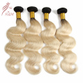 Hot Selling 1b 613 Two Tone Ombre Body Wave Peruvian Human Hair with Dark Root